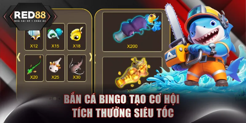 Bắn cá Bingo tạo cơ hội tích thưởng siêu tốc