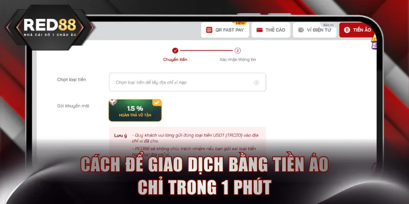 Cách để giao dịch bằng tiền ảo chỉ trong 1 phút