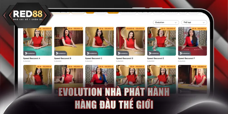 Evolution nhà phát hành game uy tín toàn cầu