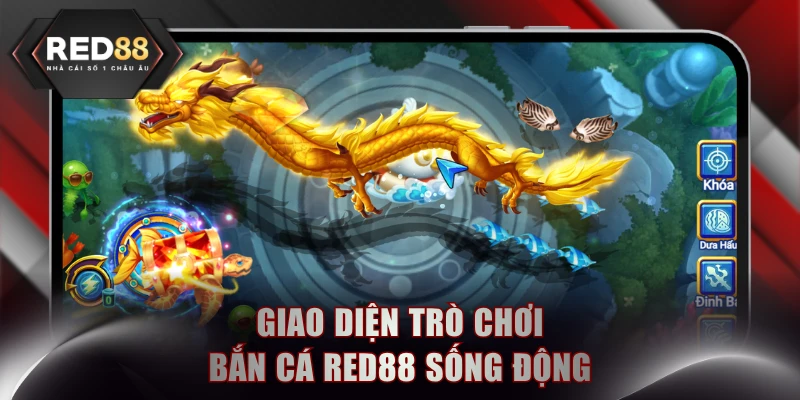 Giao diện trò chơi bắn cá RED88 sống động
